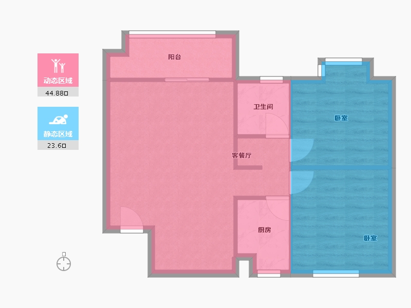 福建省-厦门市-新景花园-62.10-户型库-动静分区