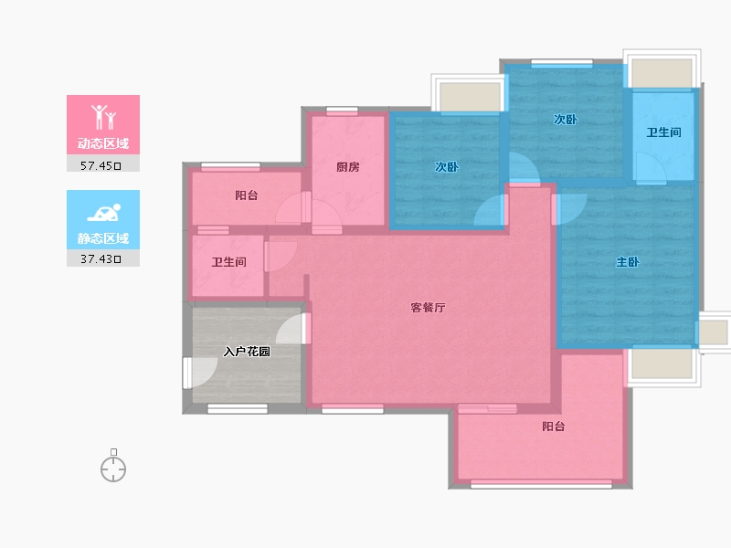 四川省-成都市-源上湾国际社区3期-D区-81.60-户型库-动静分区