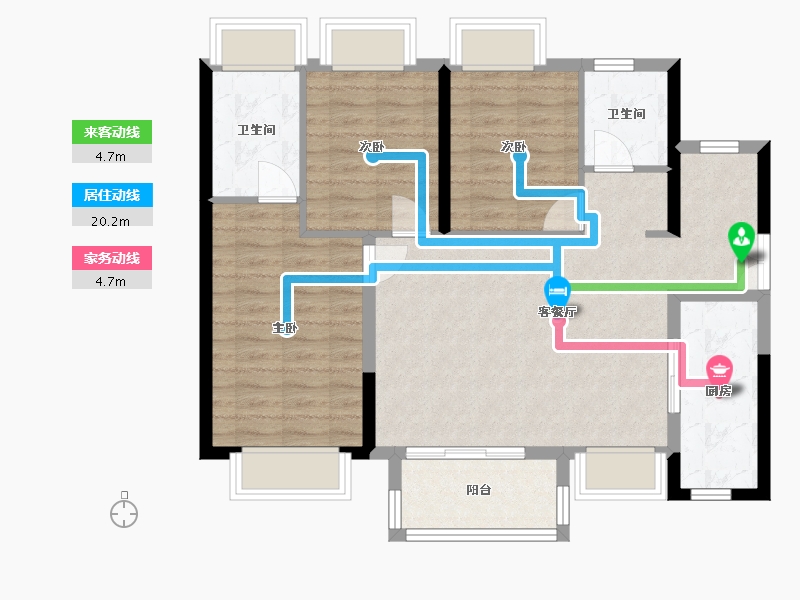 广东省-惠州市-时代风华-83.20-户型库-动静线