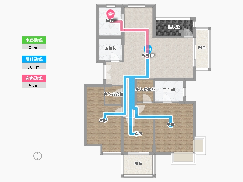 浙江省-杭州市-竹海水韵润泽园-110.40-户型库-动静线