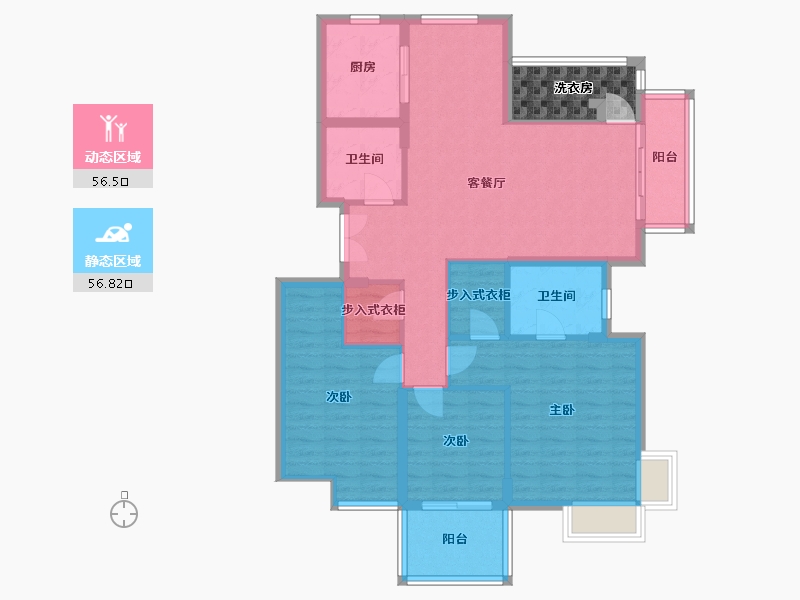 浙江省-杭州市-竹海水韵润泽园-110.40-户型库-动静分区