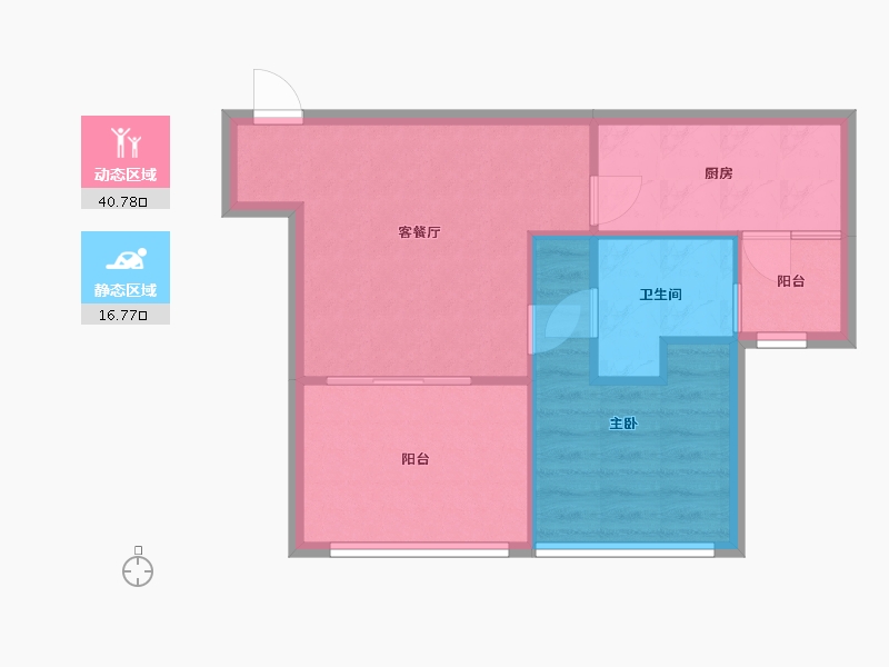 江苏省-苏州市-裕沁庭-西区-58.99-户型库-动静分区