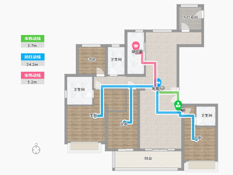 浙江省-台州市-保利大国璟-132.00-户型库-动静线