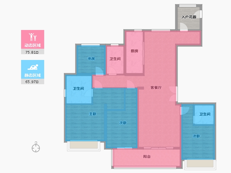 浙江省-台州市-保利大国璟-132.00-户型库-动静分区