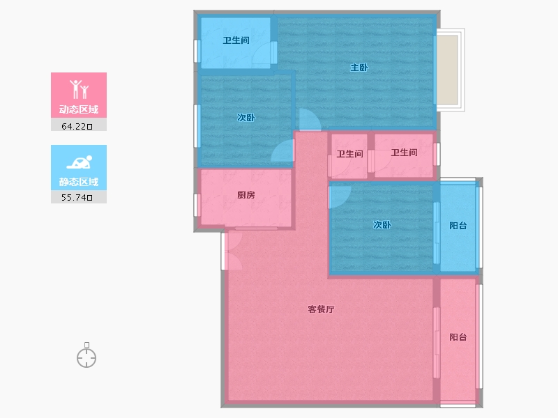 广西壮族自治区-河池市-兰郡华府-108.00-户型库-动静分区