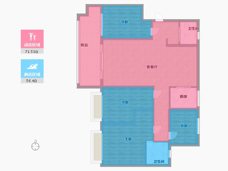 山东省-临沂市-桂花丽舍-115.20-户型库-动静分区