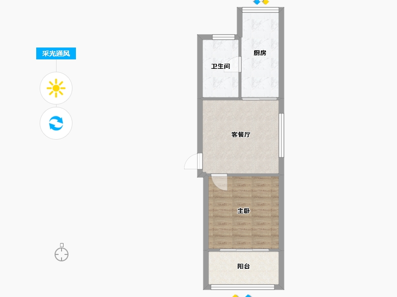 上海-上海市-东靖苑-47.22-户型库-采光通风