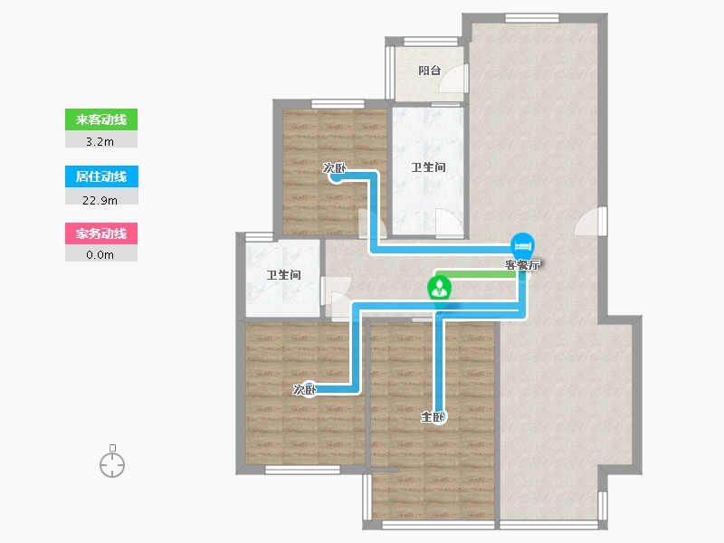 江苏省-苏州市-江帆花苑(北区)-140.00-户型库-动静线