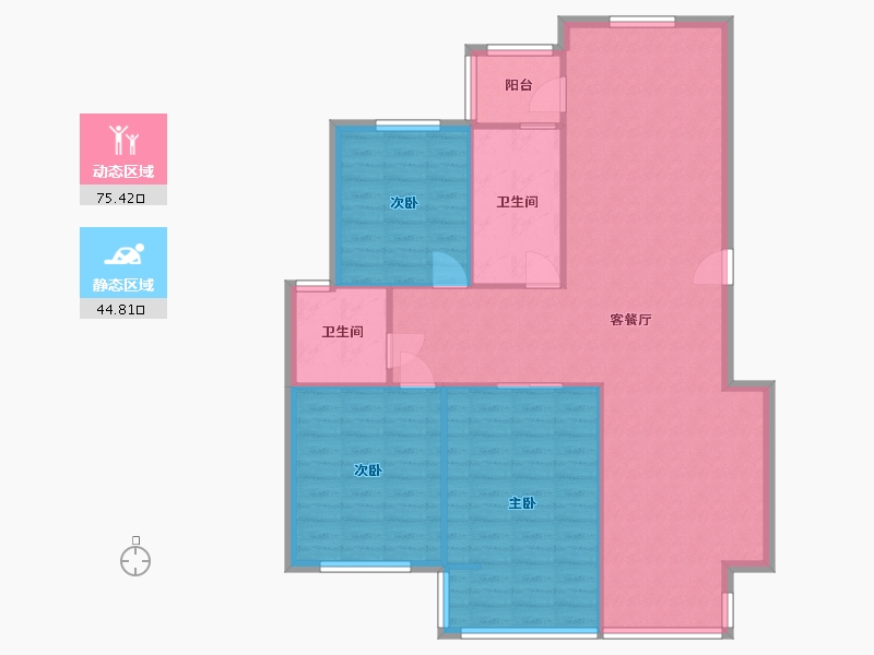 江苏省-苏州市-江帆花苑(北区)-140.00-户型库-动静分区