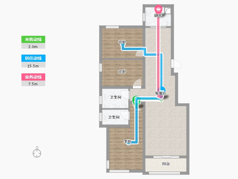 河北省-张家口市-剑桥春雨-99.00-户型库-动静线