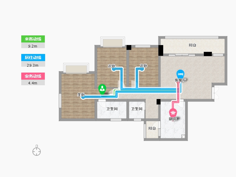 贵州省-黔南布依族苗族自治州-天玉华府-119.55-户型库-动静线