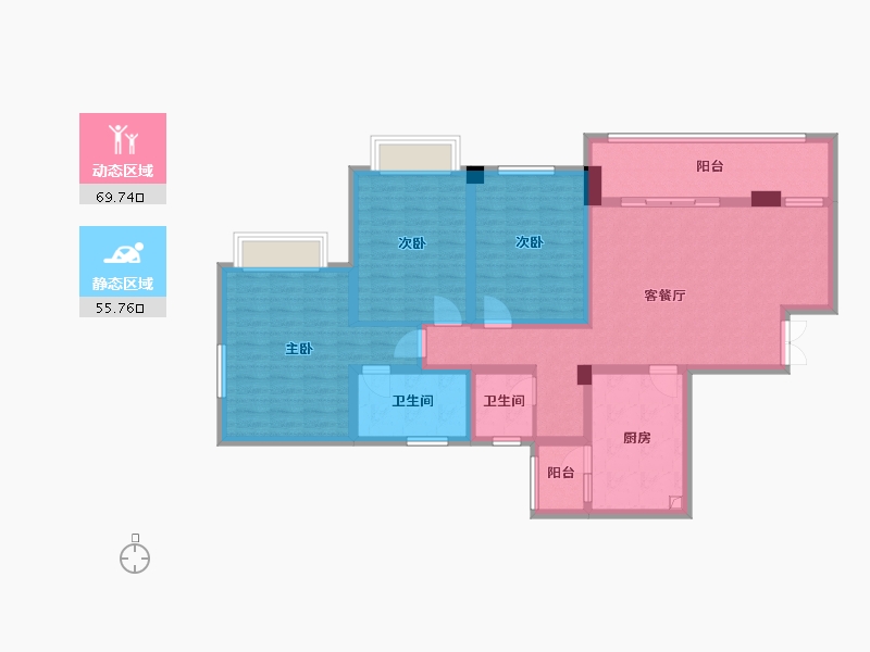 贵州省-黔南布依族苗族自治州-天玉华府-119.55-户型库-动静分区