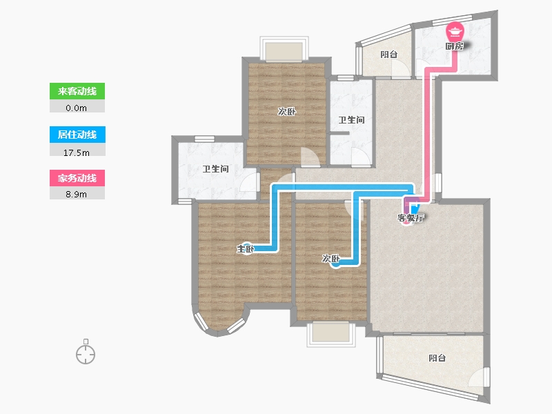 山东省-临沂市-东方花苑-134.40-户型库-动静线