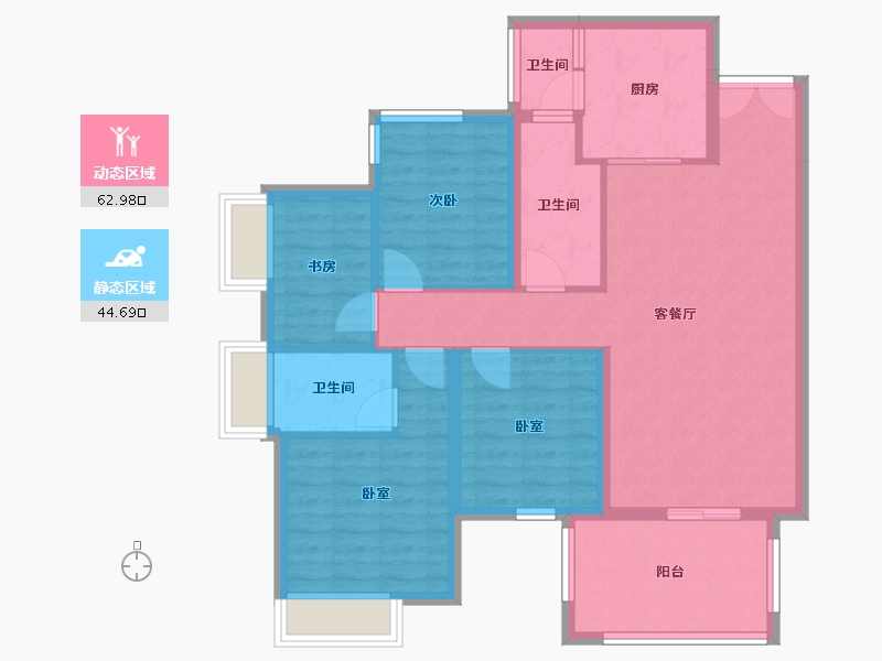 广西壮族自治区-南宁市-金科博翠山-96.13-户型库-动静分区