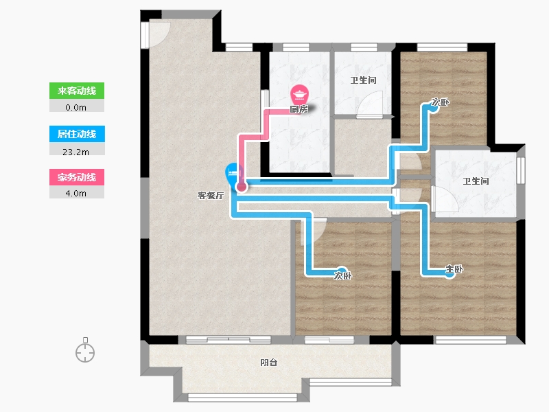 山东省-烟台市-马尔贝拉-95.00-户型库-动静线