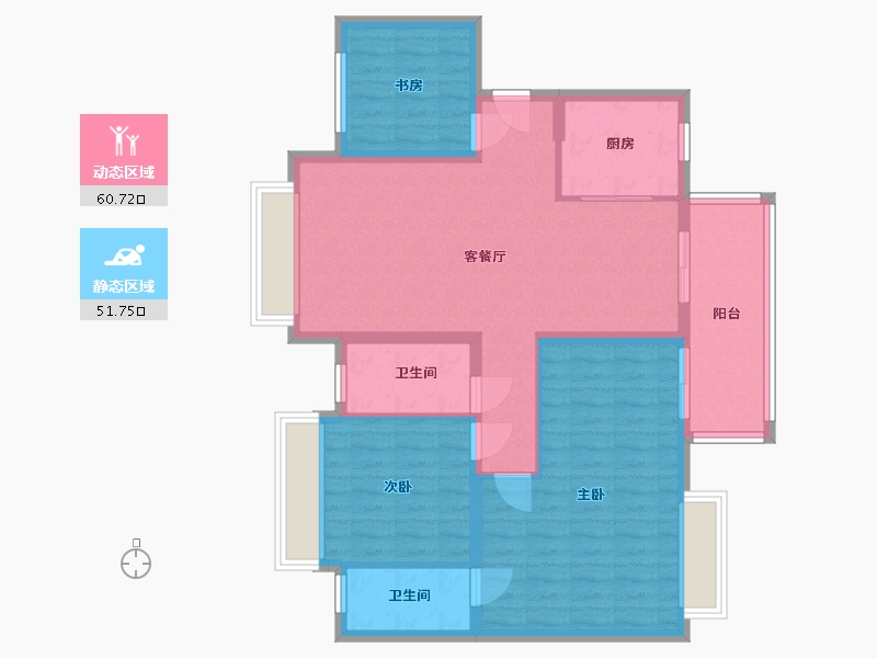 广西壮族自治区-南宁市-龙光天宸-101.60-户型库-动静分区