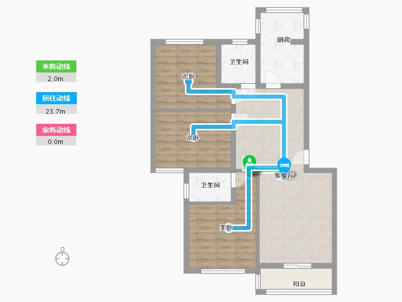 北京-北京市-菊源里小区-82.90-户型库-动静线