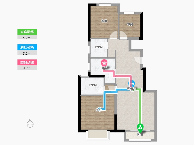 北京-北京市-中骏云景台-72.80-户型库-动静线