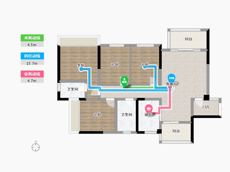 四川省-绵阳市-龙州府-120.00-户型库-动静线