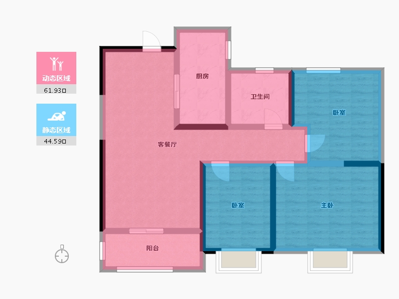 河南省-濮阳市-兴龙湾东区-94.29-户型库-动静分区