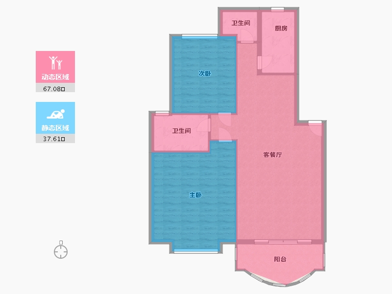 河南省-安阳市-金秋华城-96.80-户型库-动静分区