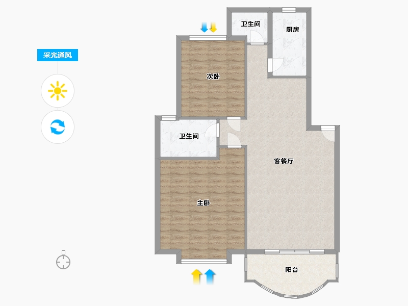 河南省-安阳市-金秋华城-96.80-户型库-采光通风