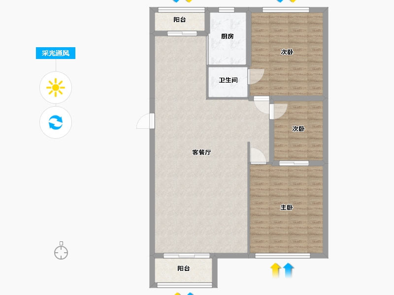 广西壮族自治区-桂林市-怡家华庭-116.00-户型库-采光通风