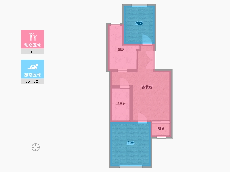 北京-北京市-红星北里小区-49.98-户型库-动静分区