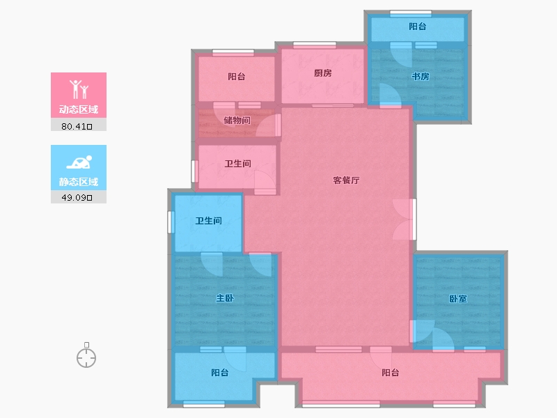 山东省-济宁市-立国大顺花园-110.40-户型库-动静分区