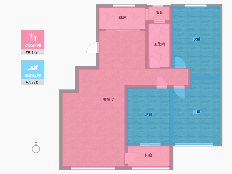 山东省-滨州市-幸福水岸-116.00-户型库-动静分区