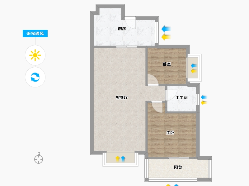 四川省-成都市-北回归线一期-65.28-户型库-采光通风