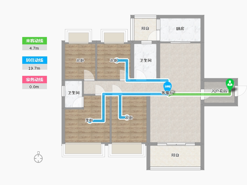 广东省-佛山市-汇欣名轩-88.28-户型库-动静线