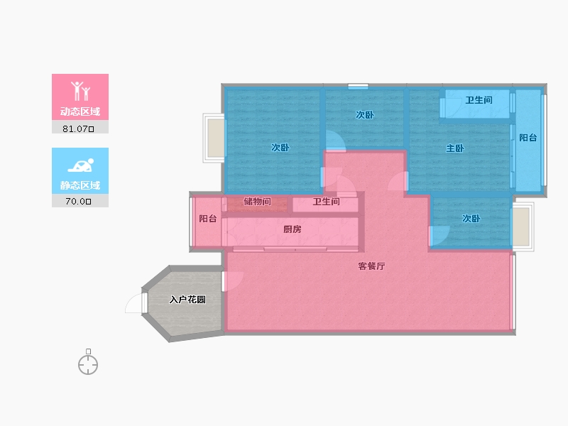 广西壮族自治区-南宁市-新加坡城-144.00-户型库-动静分区