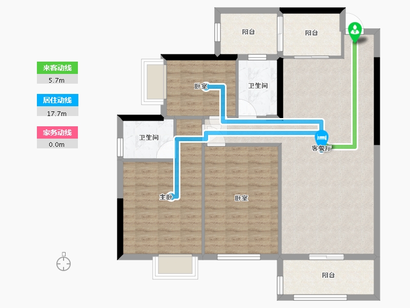 广西壮族自治区-南宁市-锦绣小区-105.00-户型库-动静线