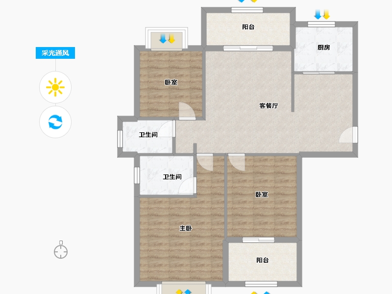 福建省-三明市-海翼江山悦-94.00-户型库-采光通风