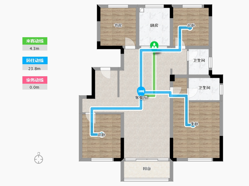 安徽省-阜阳市-泓诚学府-108.00-户型库-动静线