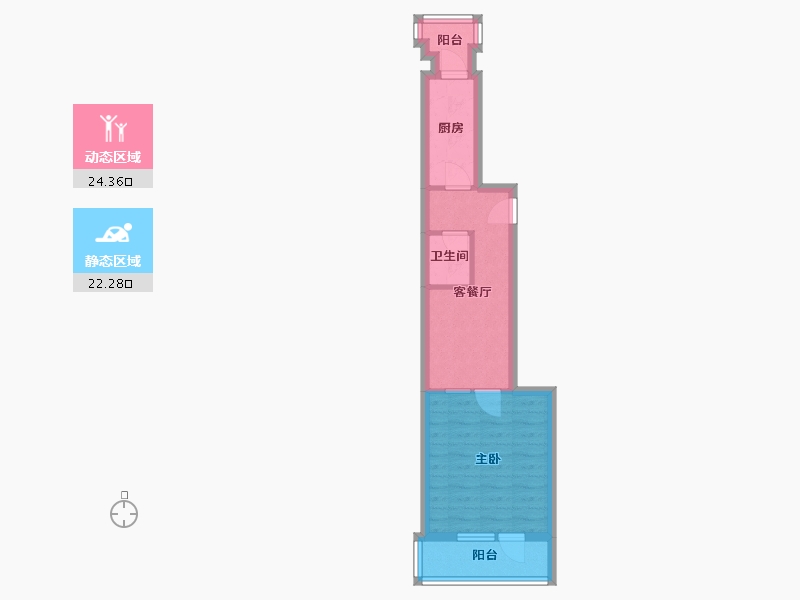 北京-北京市-恒富中街4号院-40.00-户型库-动静分区