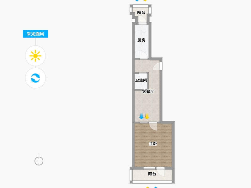 北京-北京市-恒富中街4号院-40.00-户型库-采光通风