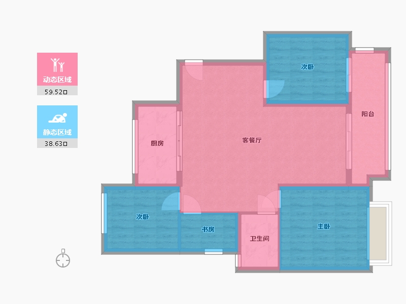 江西省-九江市-中海九樾-103.00-户型库-动静分区