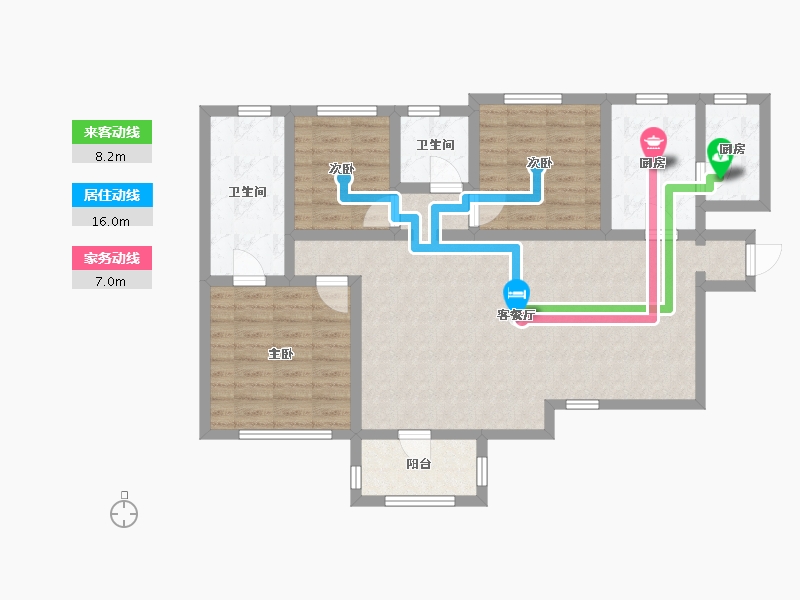 湖南省-长沙市-长沙碧桂园-98.00-户型库-动静线