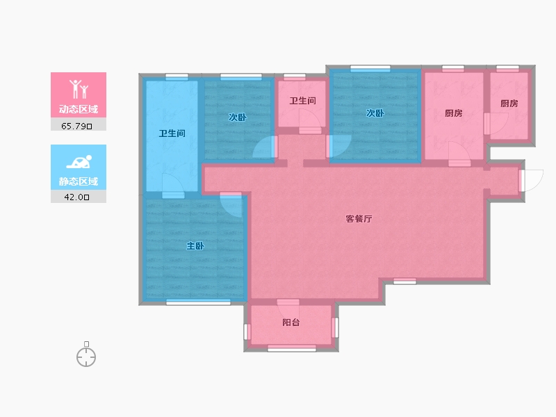 湖南省-长沙市-长沙碧桂园-98.00-户型库-动静分区