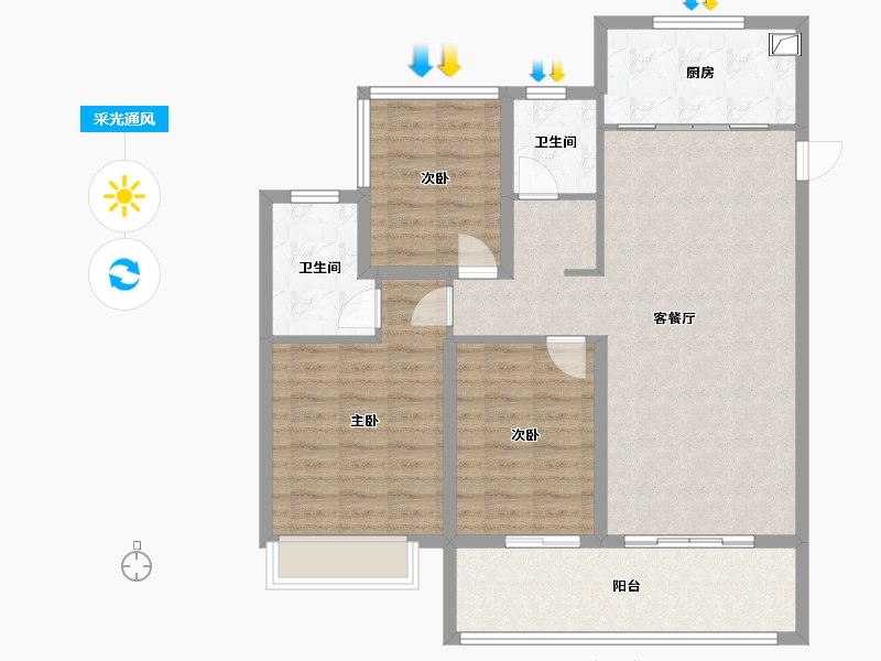 河南省-漯河市-天鑫丽水湾-100.00-户型库-采光通风