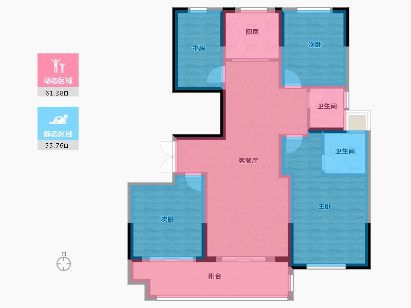 江苏省-镇江市-悦河湾-104.58-户型库-动静分区