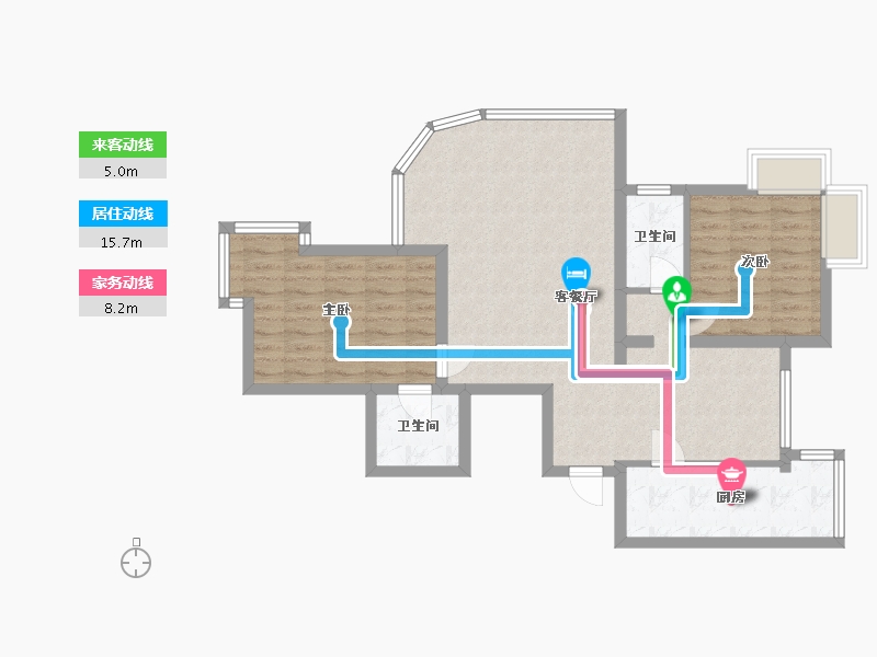 北京-北京市-城南嘉园-83.20-户型库-动静线