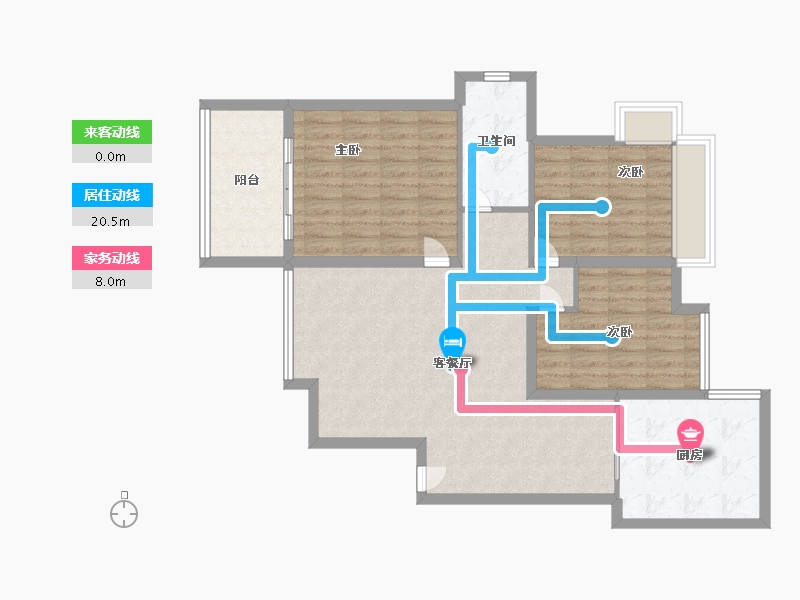 湖北省-武汉市-石桥花园-1期-96.00-户型库-动静线