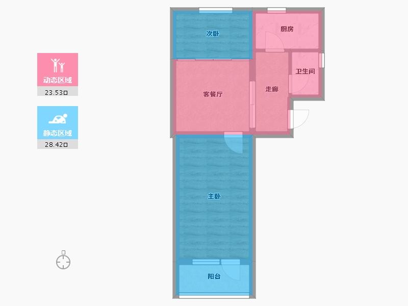 北京-北京市-恩济里-44.00-户型库-动静分区