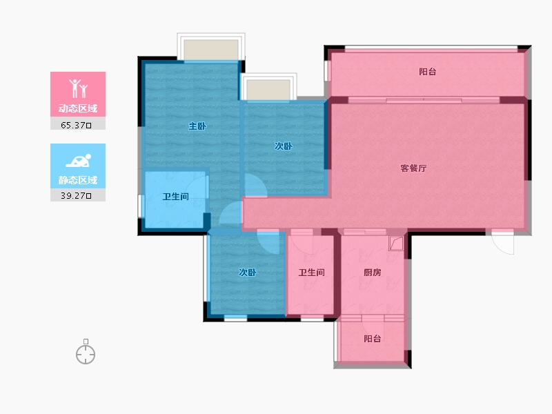 四川省-成都市-华府悦璟-92.00-户型库-动静分区