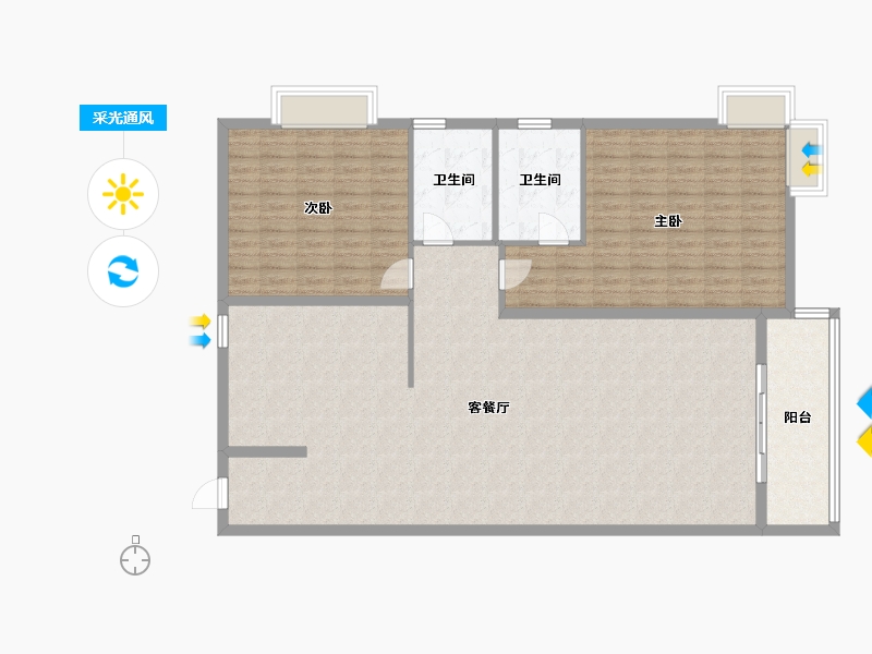 湖北省-武汉市-建发小区-148.80-户型库-采光通风