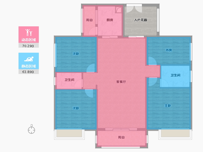 广东省-广州市-长隆珑翠-136.00-户型库-动静分区