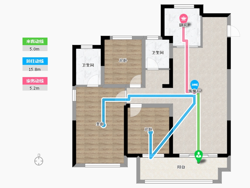 安徽省-宿州市-壹中状元府-95.20-户型库-动静线